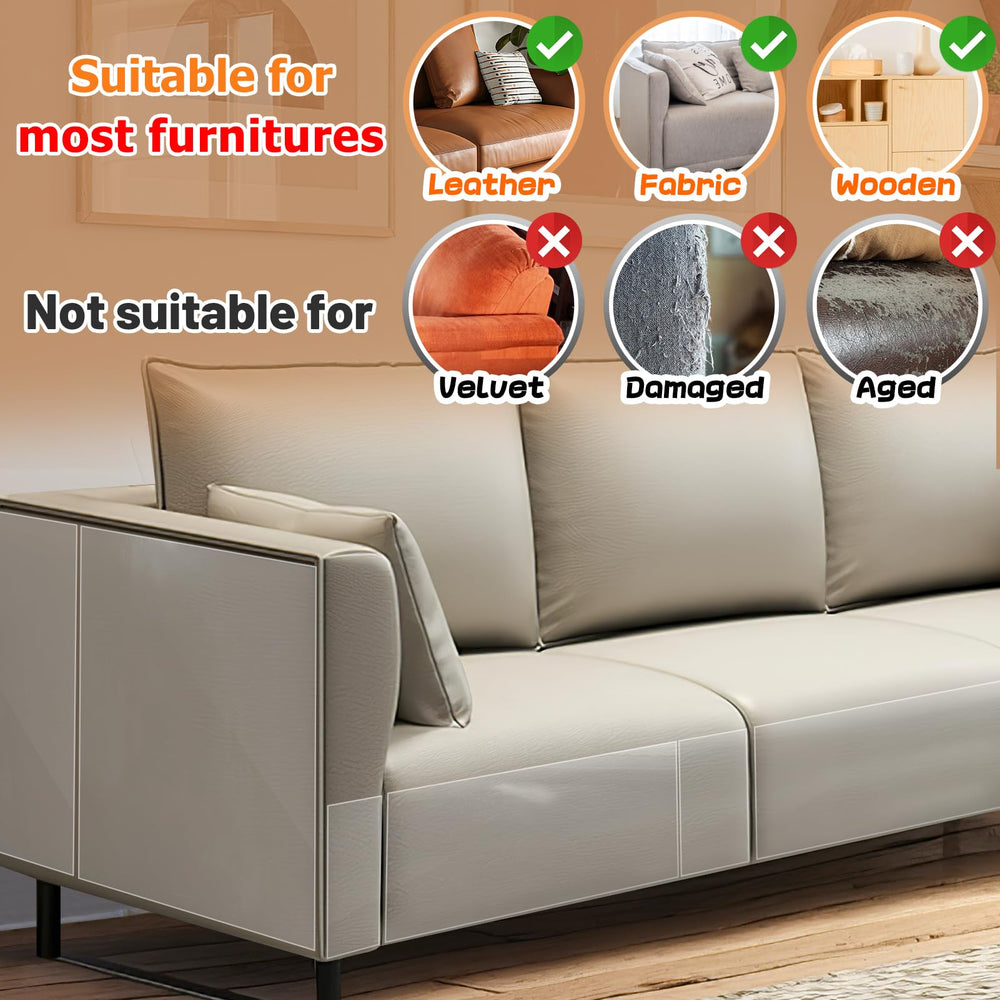Acostop transparent protector stays hidden while guarding furniture.