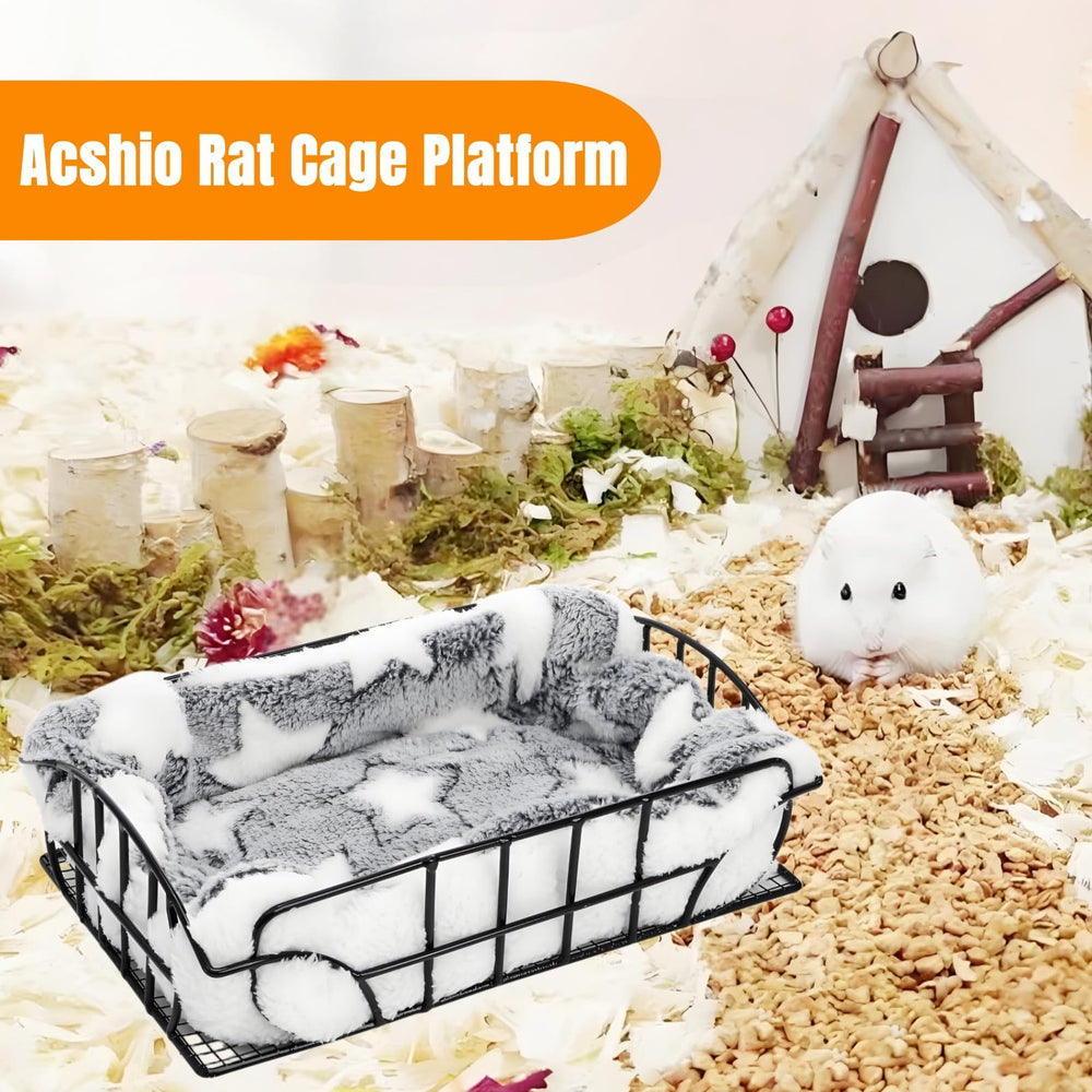 Acshio rust-resistant iron basket ensures durable placement in cages.