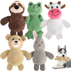 Act boldly bear-squeaky dog toy for engaging indoor play and mental stimulation.