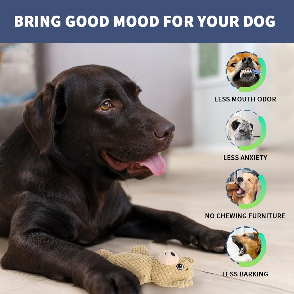 Act boldly interactive puppy toy with squeaker encourages attention and bonding.