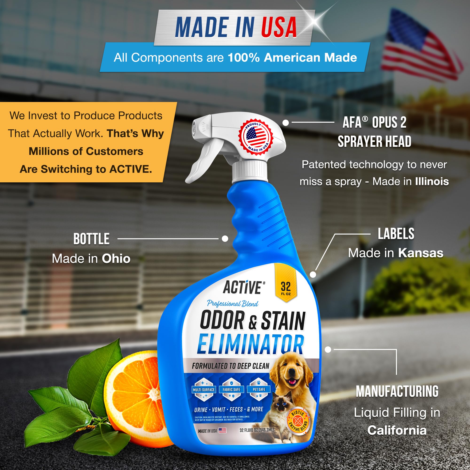Active Pet Odor Eliminator on mattress and bed