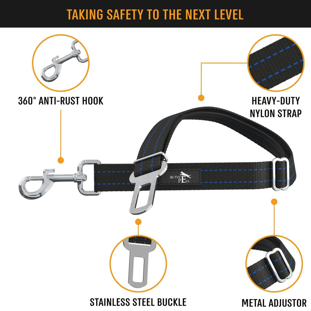 Active Pets adjustable 18-24in strap fits small to large dogs.