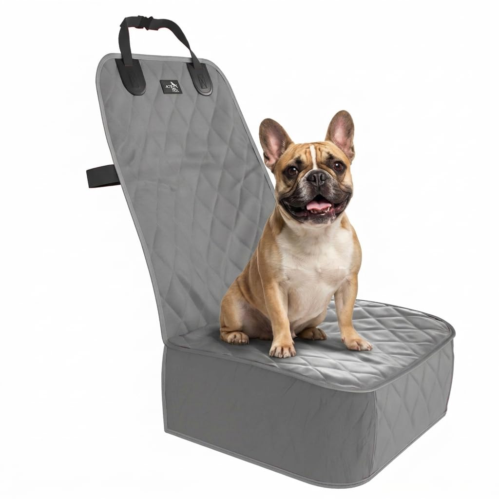 Active Pets dog car seat cover front view protects seats from mud and fur.