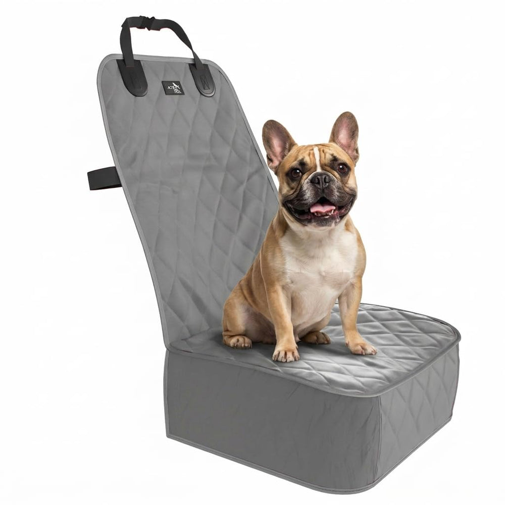 Active Pets dog car seat cover front view protects seats from mud and fur.