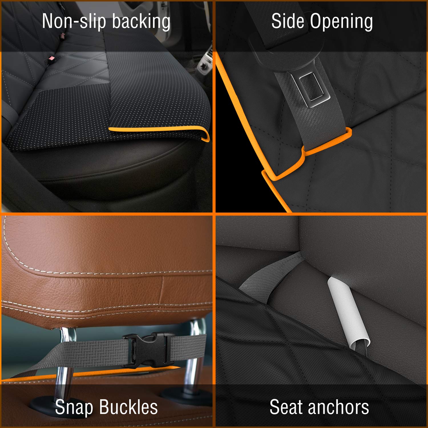 Active Pets backseat cover installs in minutes with secure anchors and headrest straps.
