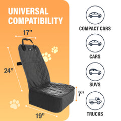 Active Pets front seat cover with anti-slip bottom stays in place while driving
