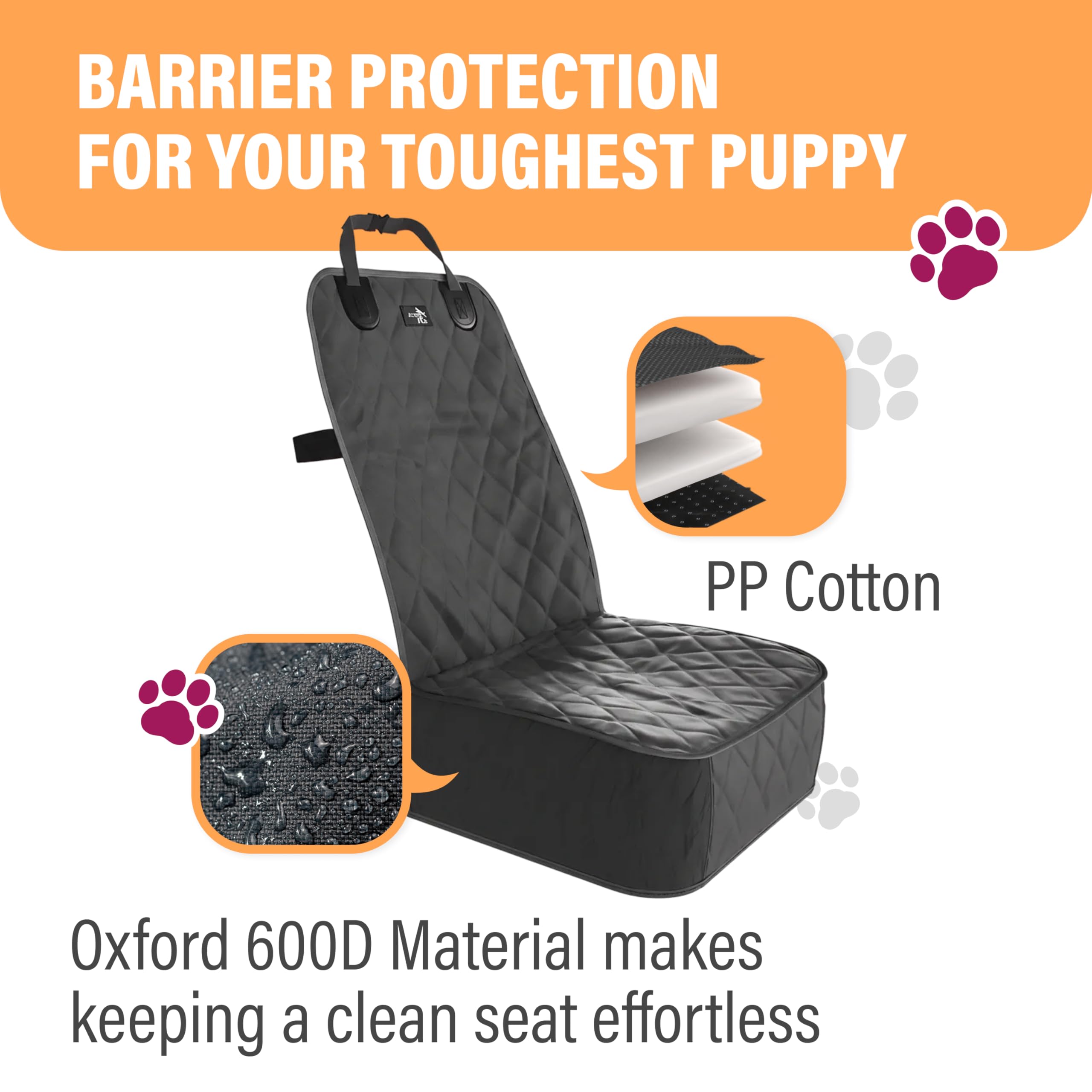 Active Pets top 600D Oxford layer resists dirt and spills