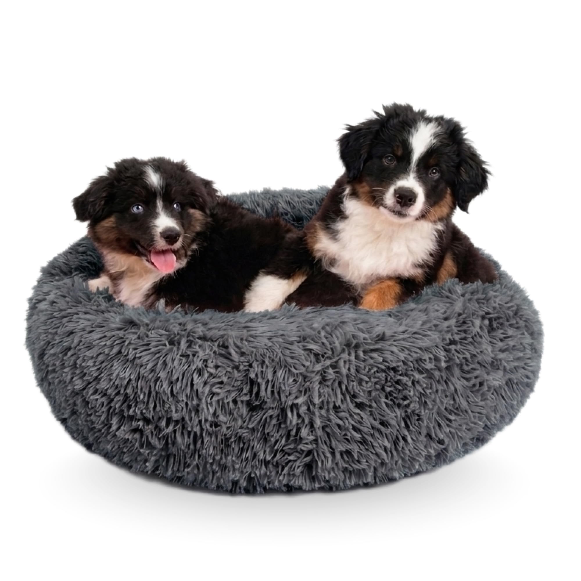Active Pets premium donut bed front view in beige, cozy nap space