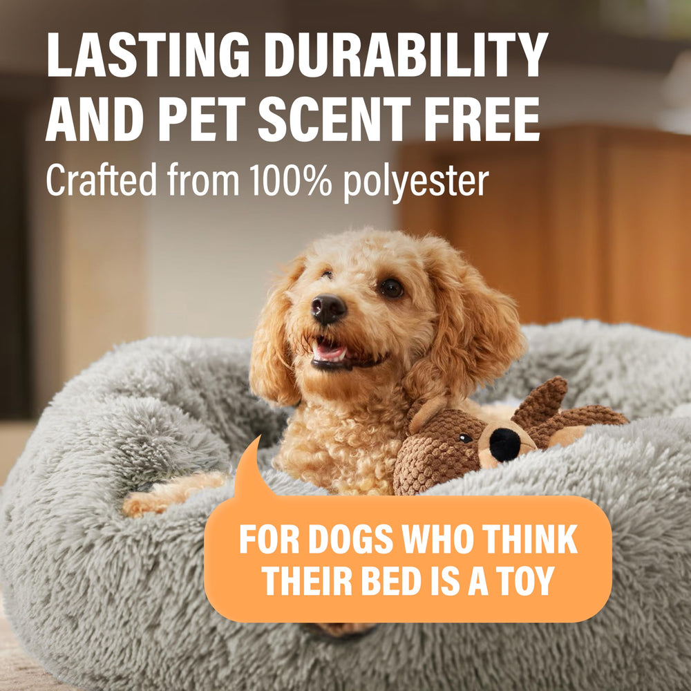 Active Pets donut bed portable beige option for home or travel