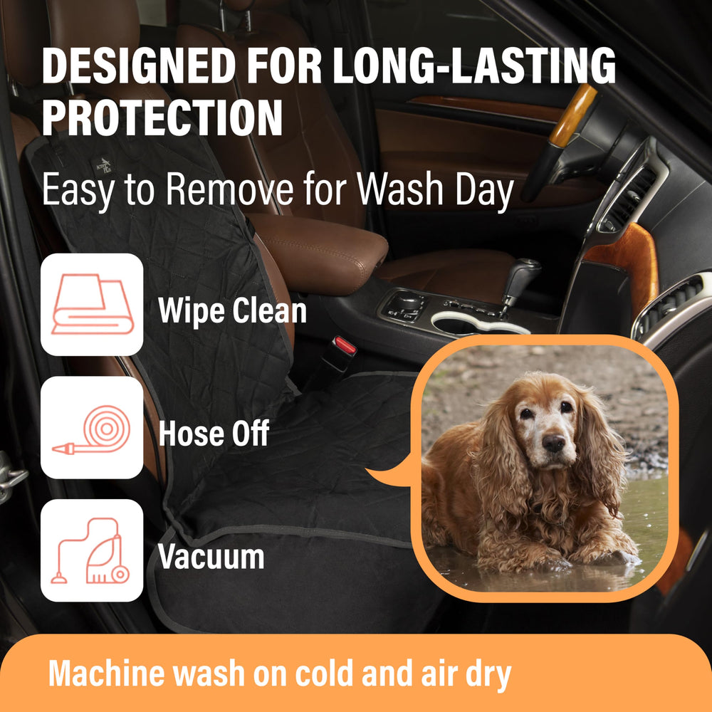 Active Pets seat anchors and non-slip bottom keep the cover in place.