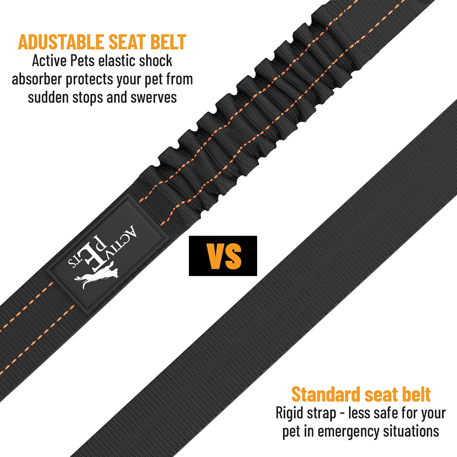 Active Pets dog seatbelt in use keeps a curious traveler safely restrained