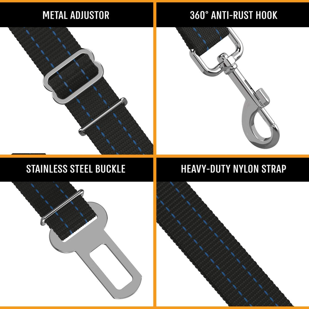 Active Pets travel restraint system in blue for comfortable rides.