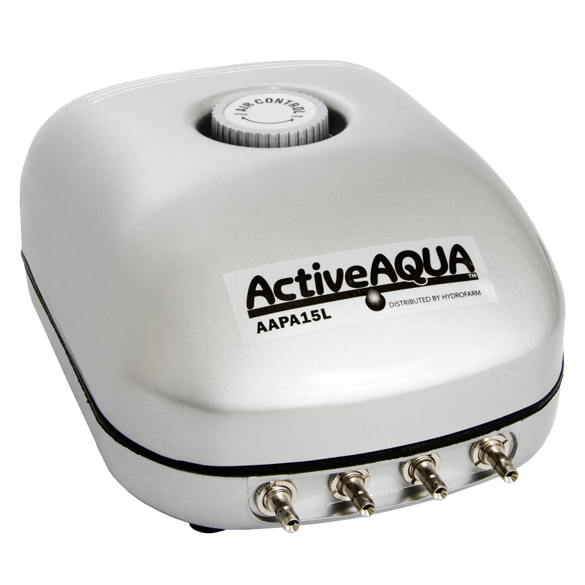 ACTIVEAQUA AAPA15L four-outlets pump enables versatile aquarium aeration.