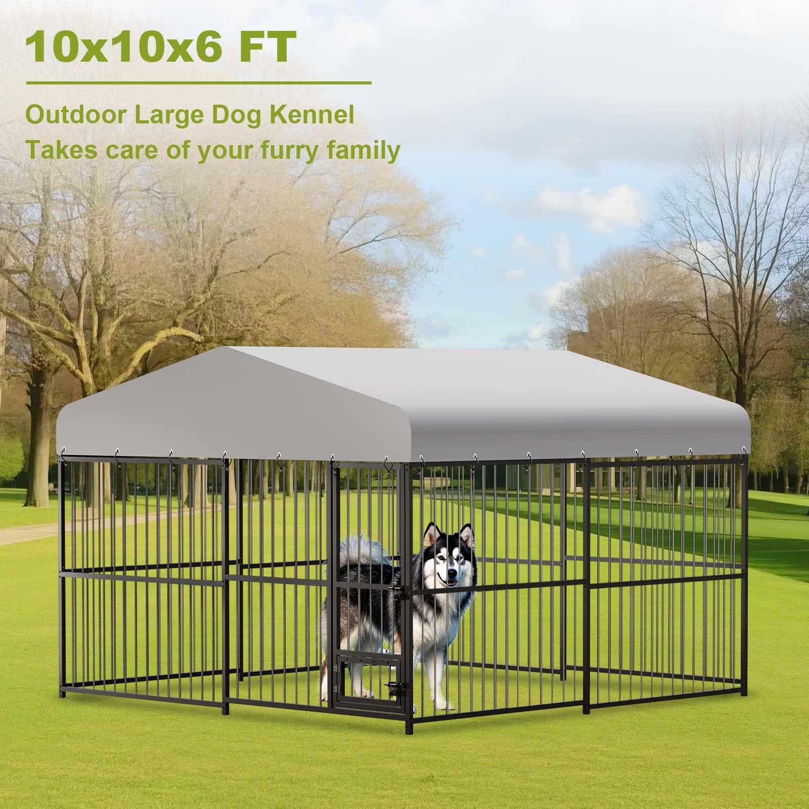 ActiveTrail kennel feeding door with stainless bowl