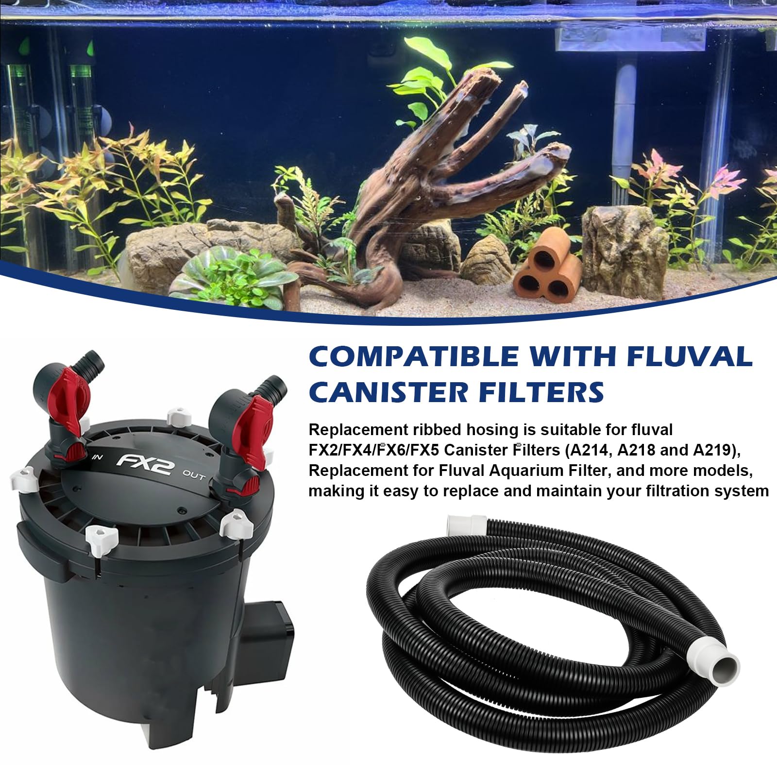 Adabuing ribbed hose end connectors easy install ensures quick, leak-proof setup.