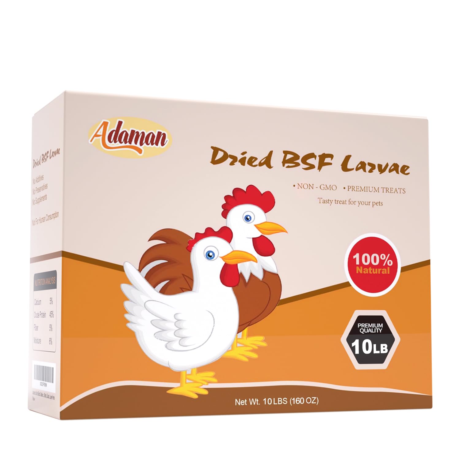 Adaman dried BSF larvae sustainable natural protein source