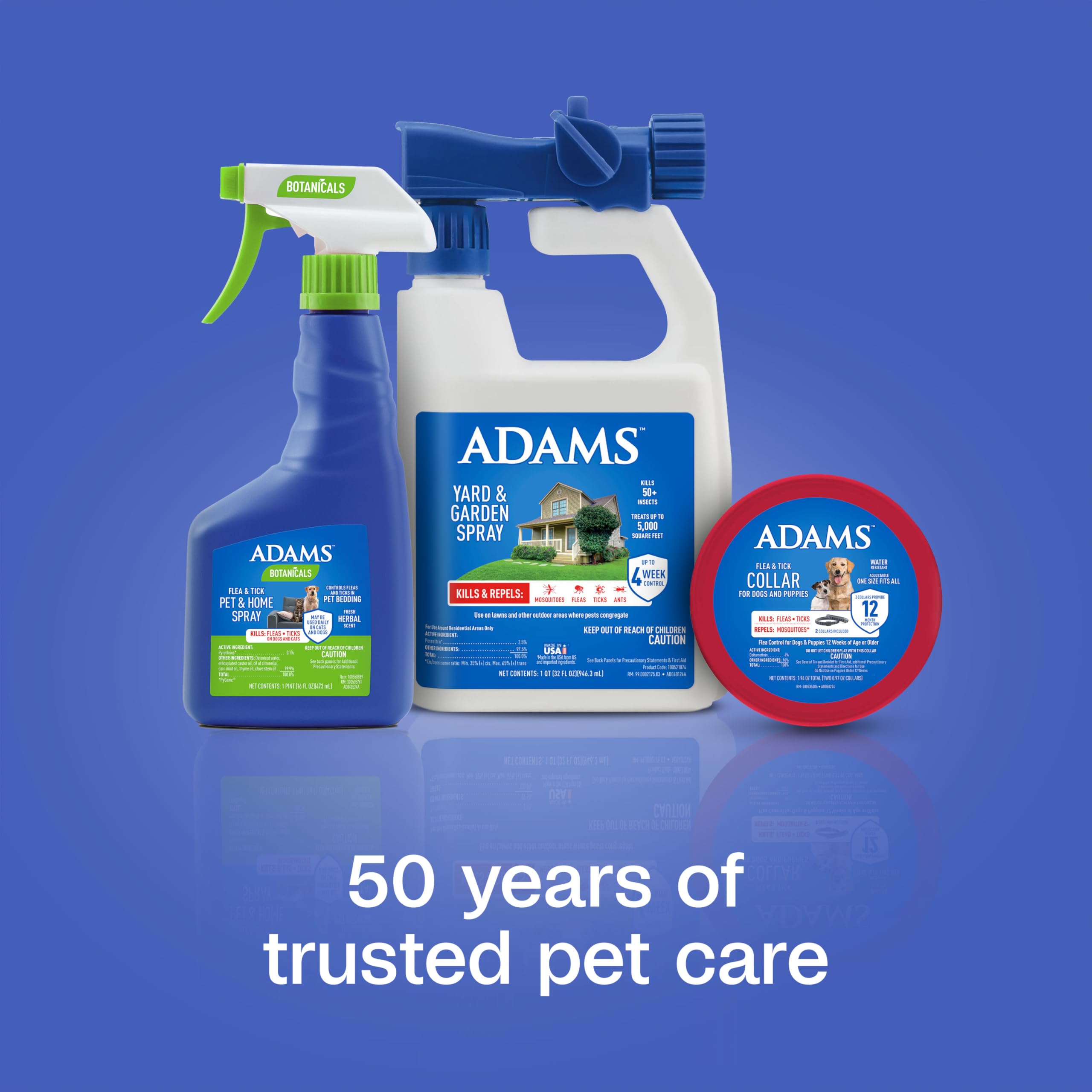 Two-pack ADAMS collar emphasizes up to 12 months of protection