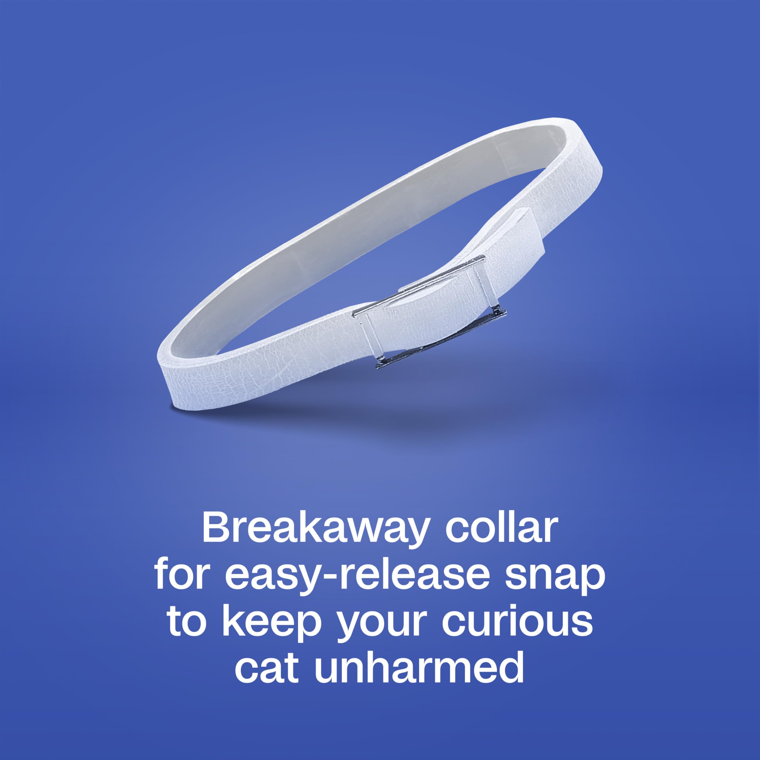 ADAMS Plus adjustable breakaway collar fits cats 12 weeks and older.