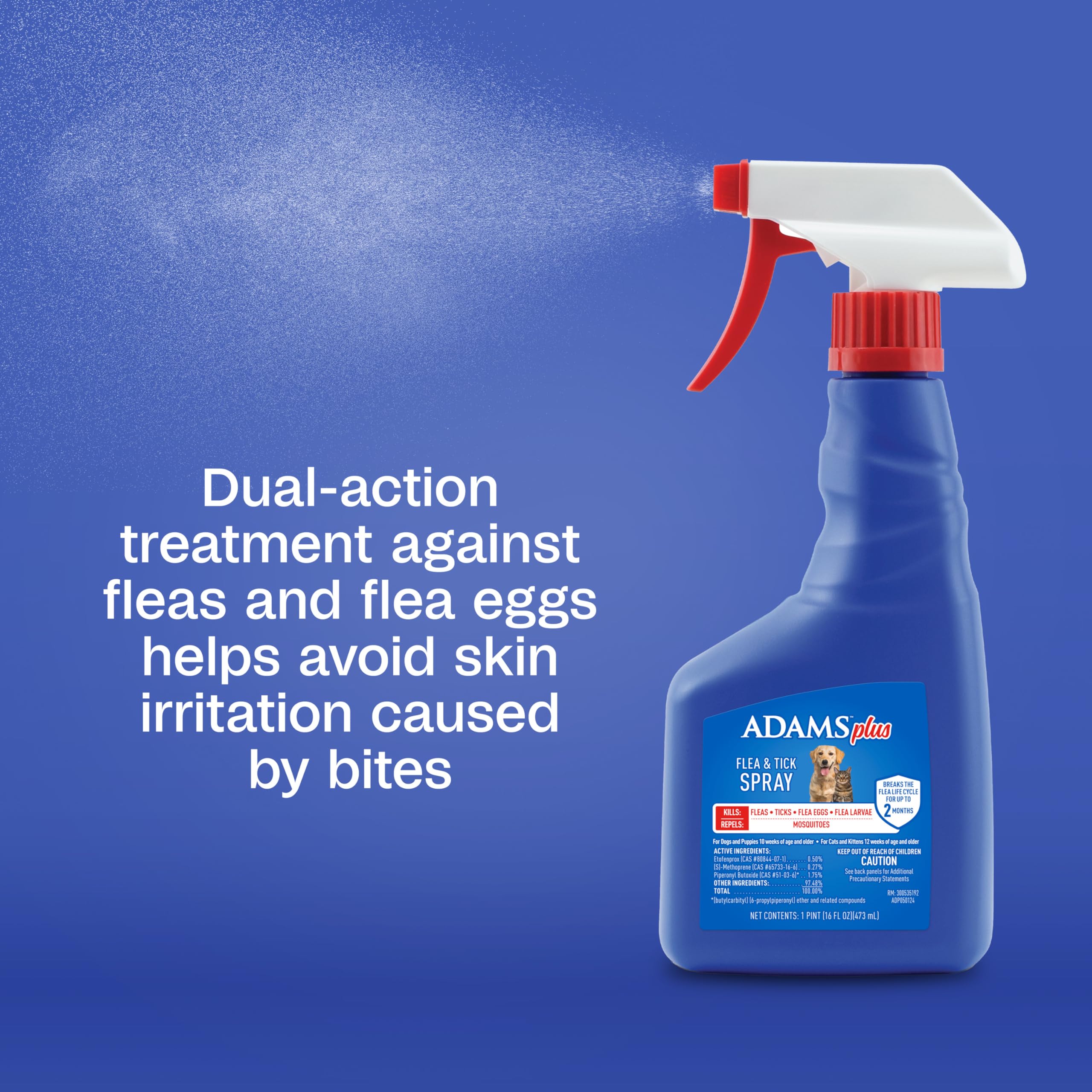 ADAMS Plus kills deer ticks to protect outdoor play.