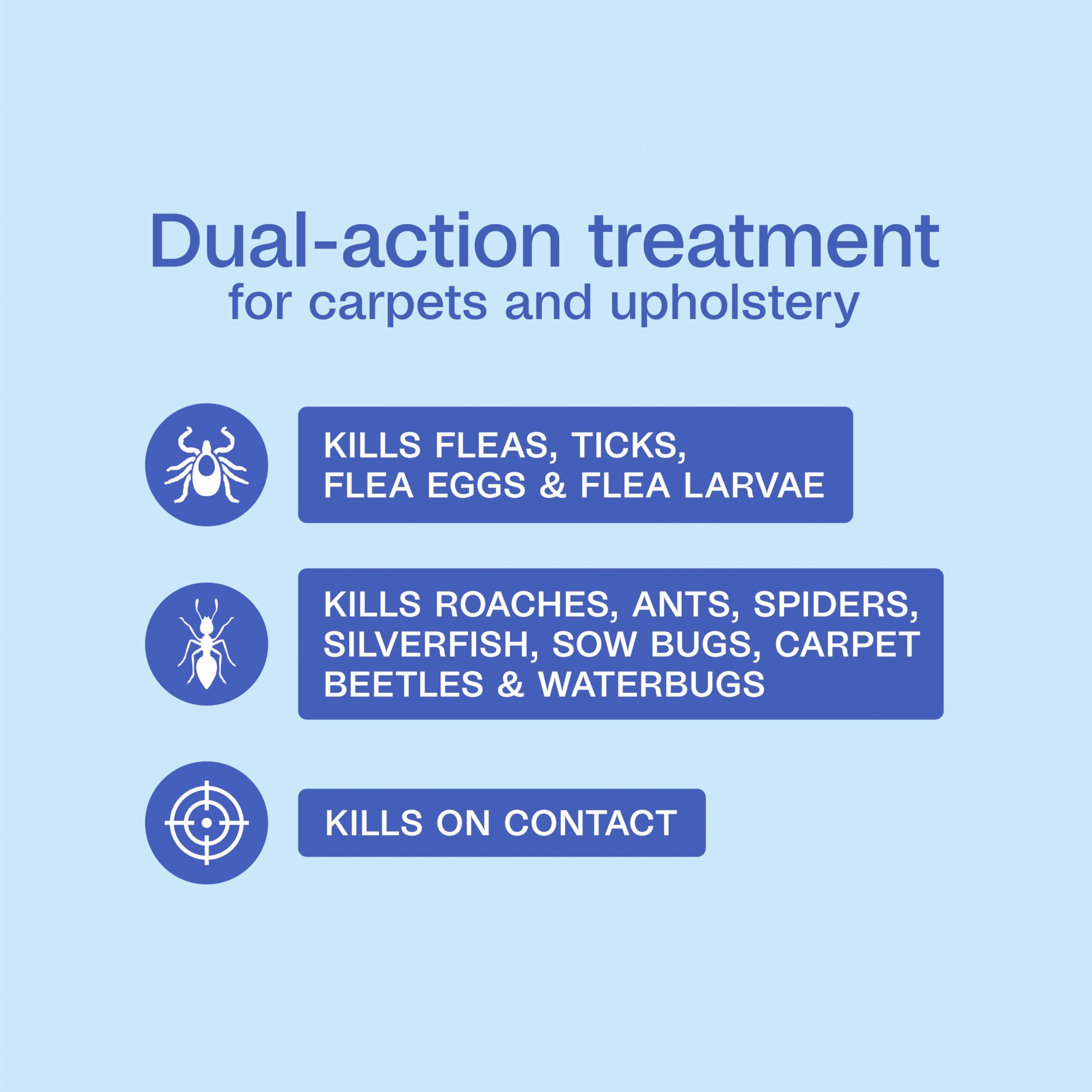 Applying ADAMS Plus on carpet fibers to target fleas and ticks