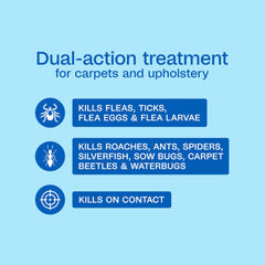 Applying ADAMS Plus on carpet fibers to target fleas and ticks