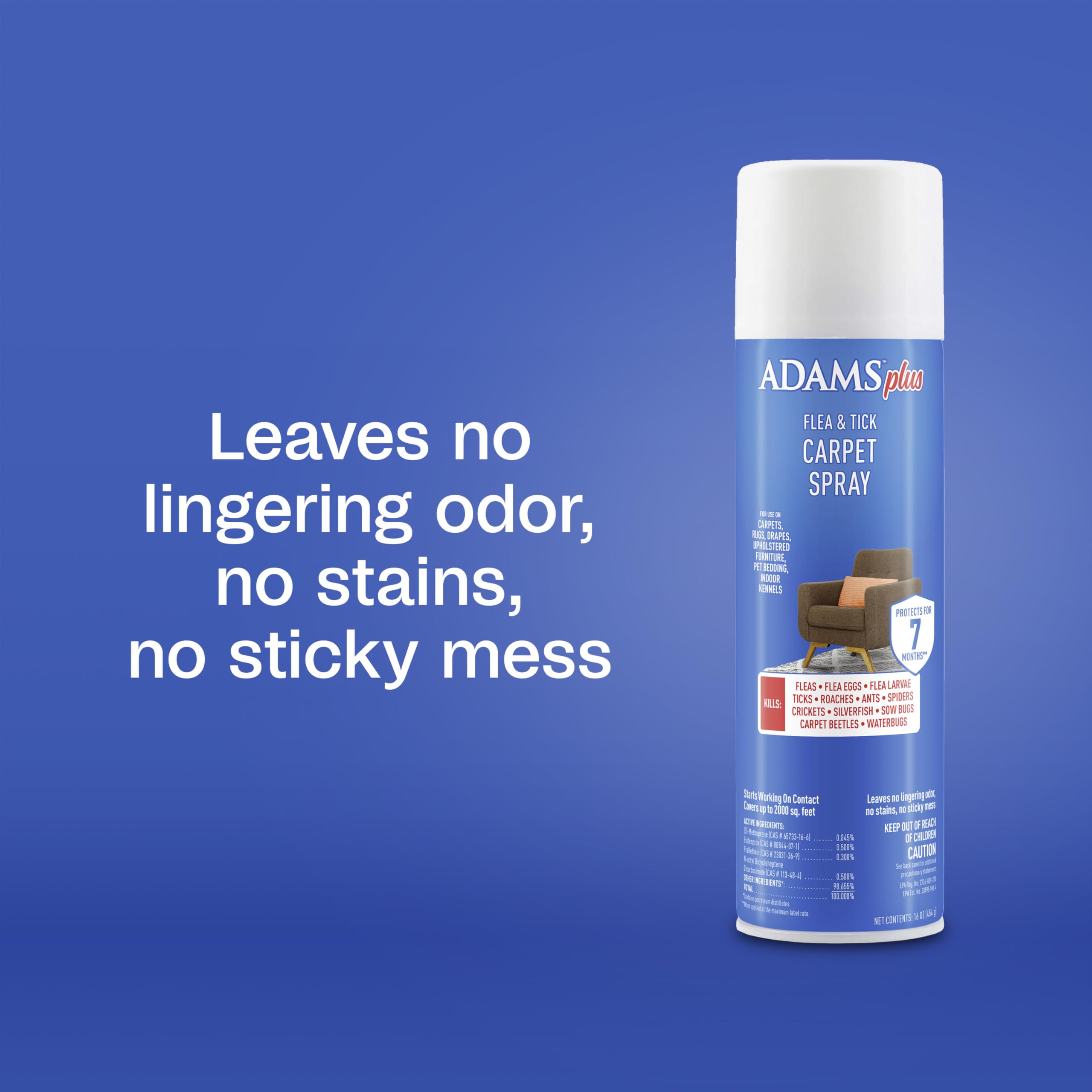 ADAMS Plus targeting flea eggs and larvae to reduce reinfestation