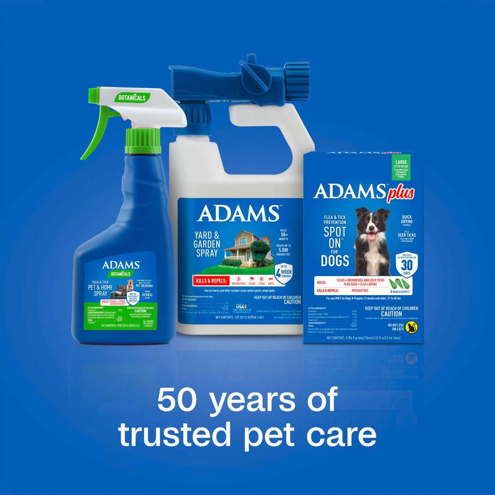ADAMS Plus protects large dogs 31–60 pounds with targeted pest control