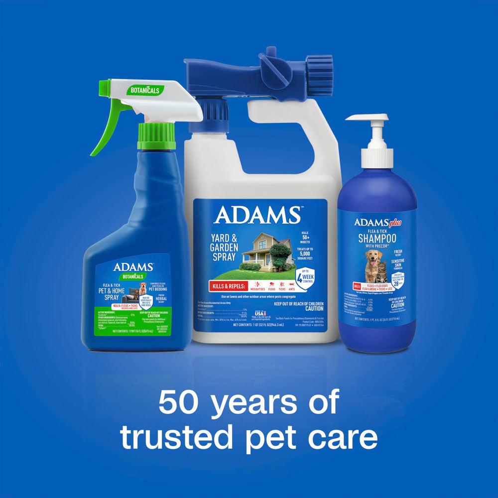 ADAMS Plus shampoo on a cat during bath for pest control