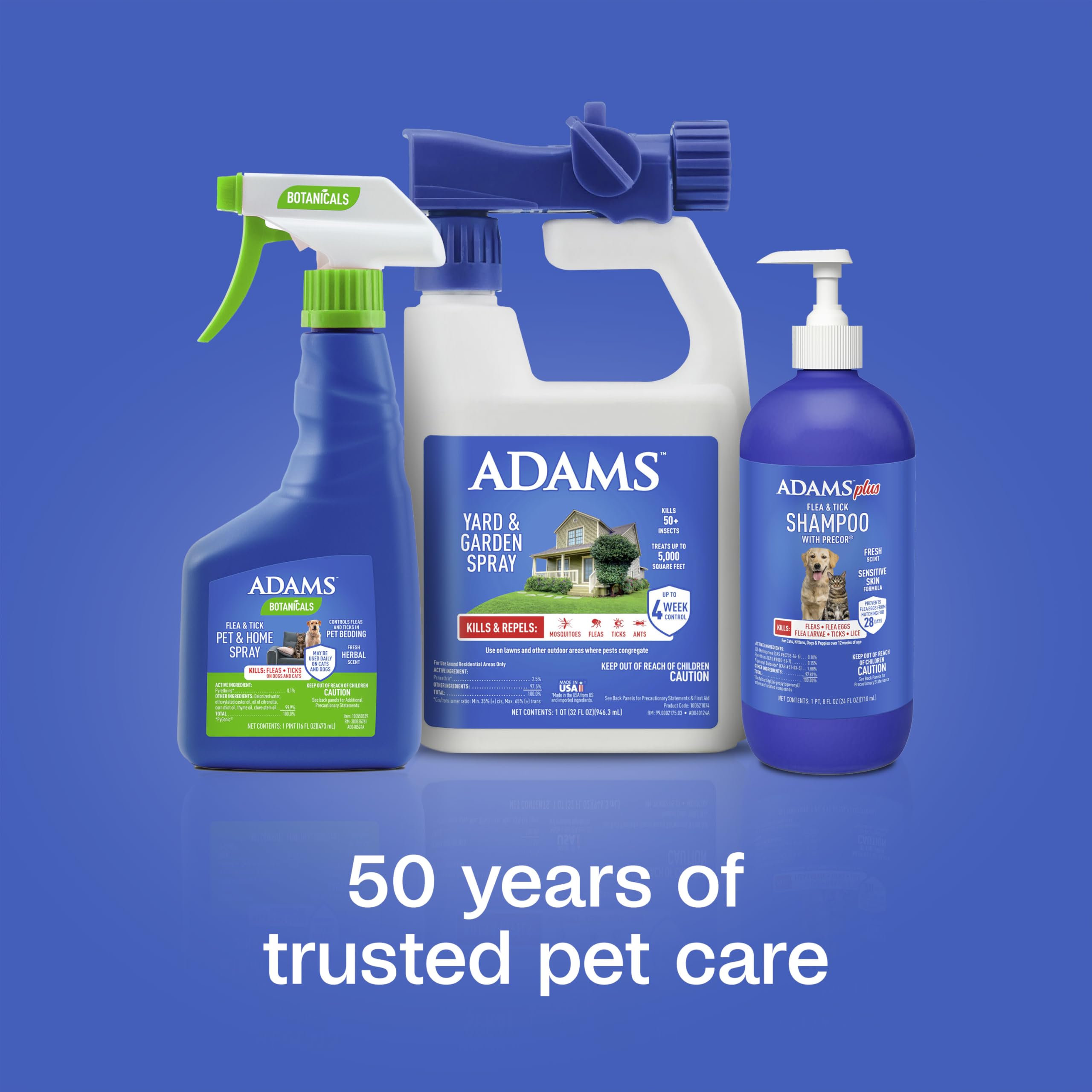 ADAMS Plus shampoo used on both dogs and cats 12 weeks and older