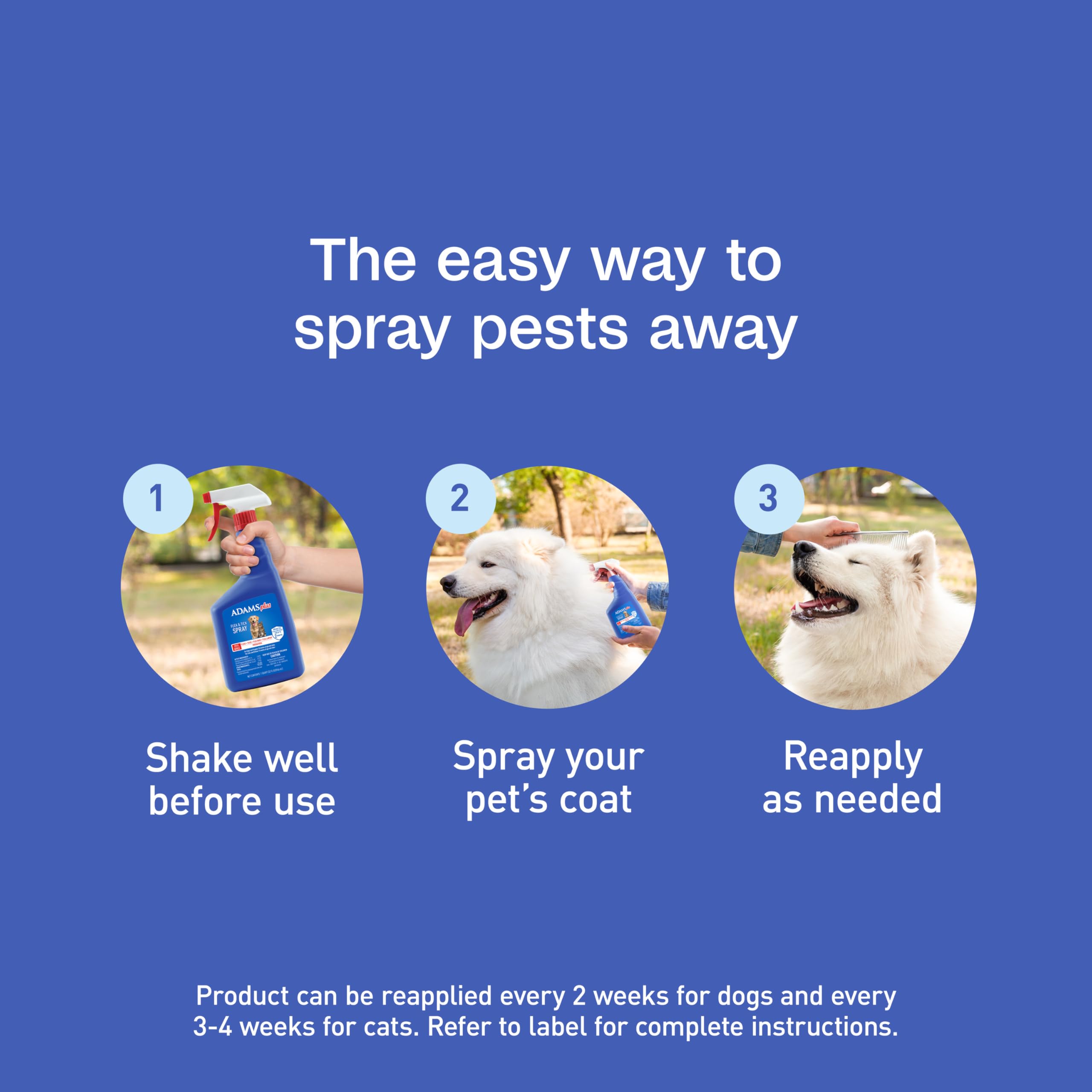 ADAMS Plus Flea & Tick Spray supports pet, home, and yard pest control