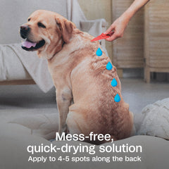 ADAMS Plus waterproof formula dries quickly and remains on the coat