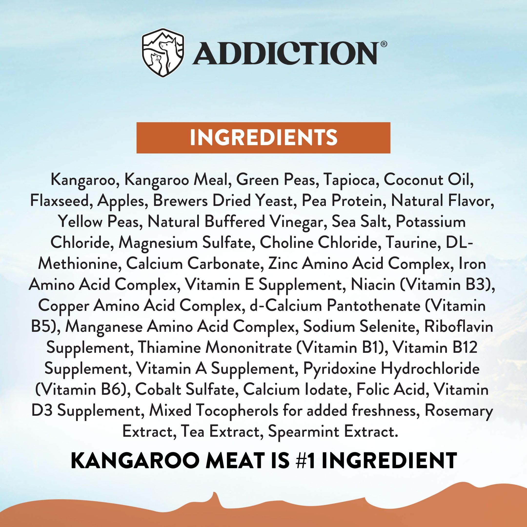Close-up of Addiction kibble texture with coconut oil content