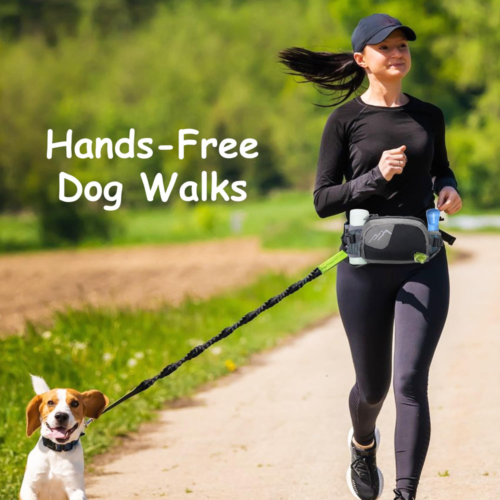 Removable snack pouch attached to the side for quick treat access.