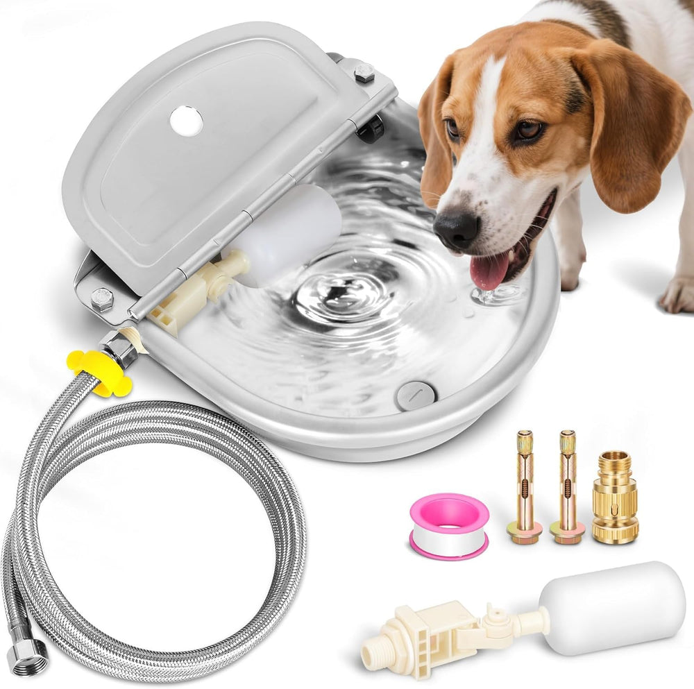Ademon automatic drinking bowl with float valve for steady livestock hydration
