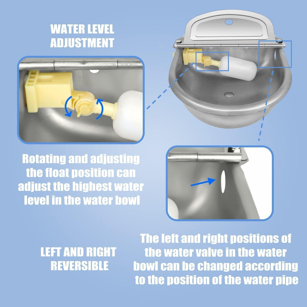 Ademon auto-fill system reduces spills and keeps water accessible.