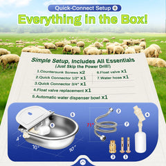 Ademon stainless-steel water bowl construction highlights durable rust-resistant material