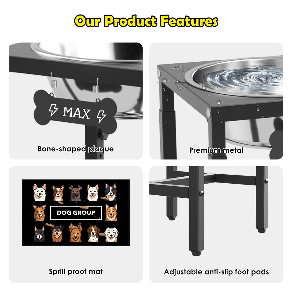 ADENGL adjustable height 13-18 inches fits dogs at every life stage.