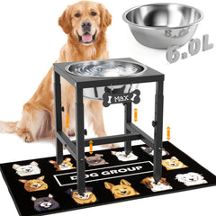ADENGL raised dog water bowl on a sturdy stand for easy access.