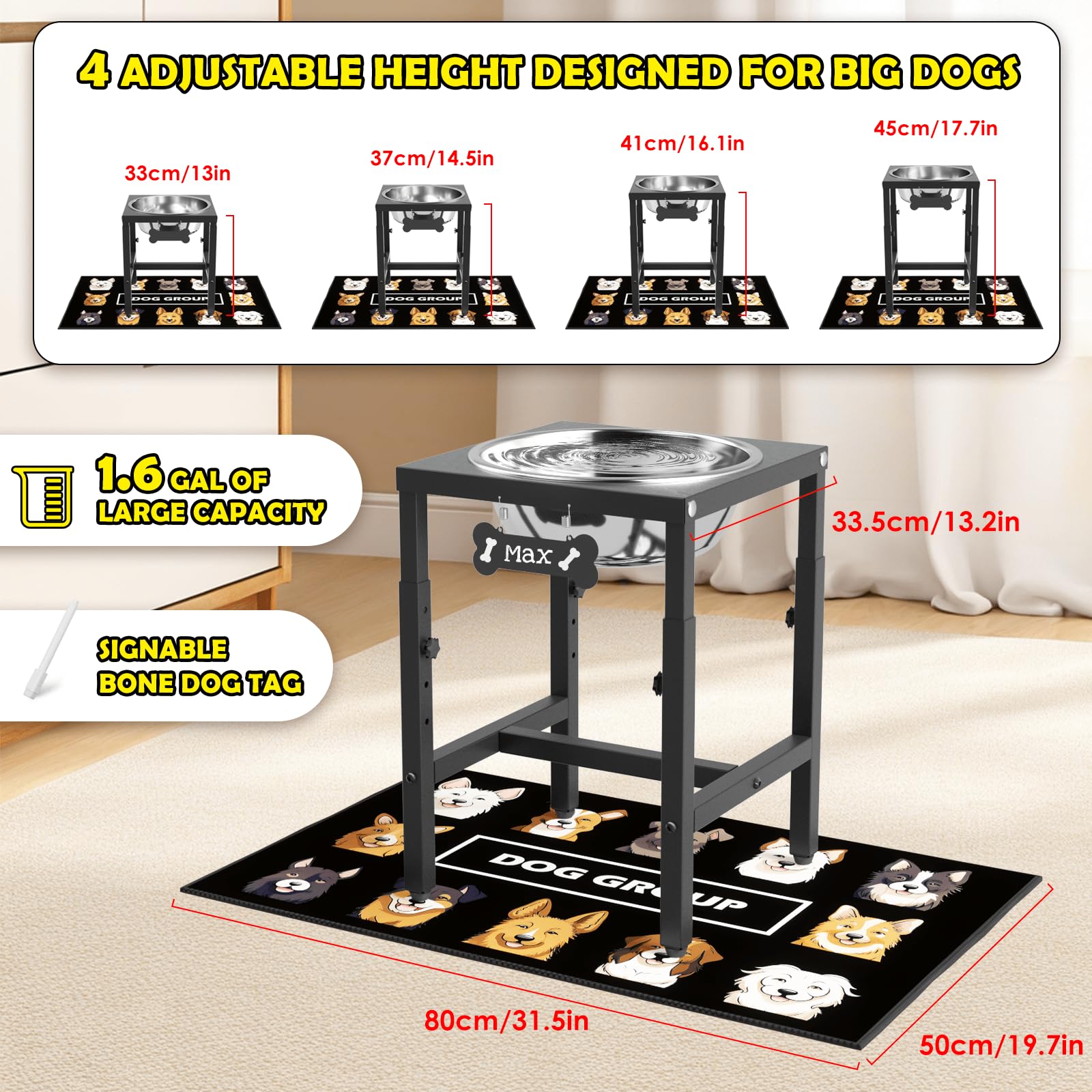 ADENGL spill-proof mat keeps floors clean during play and drink.