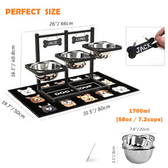 ADENGL six-height-adjustable stand adapts to growing or senior dogs