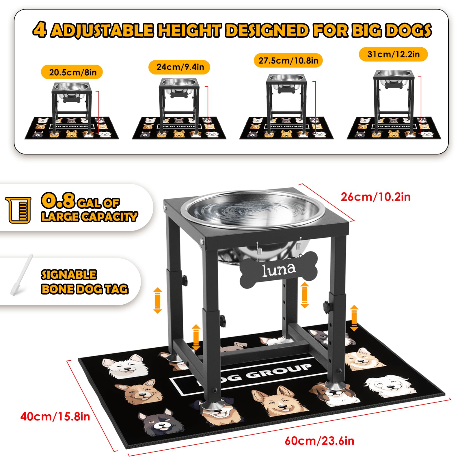 ADENGL durable metal stand for indoor and outdoor use.