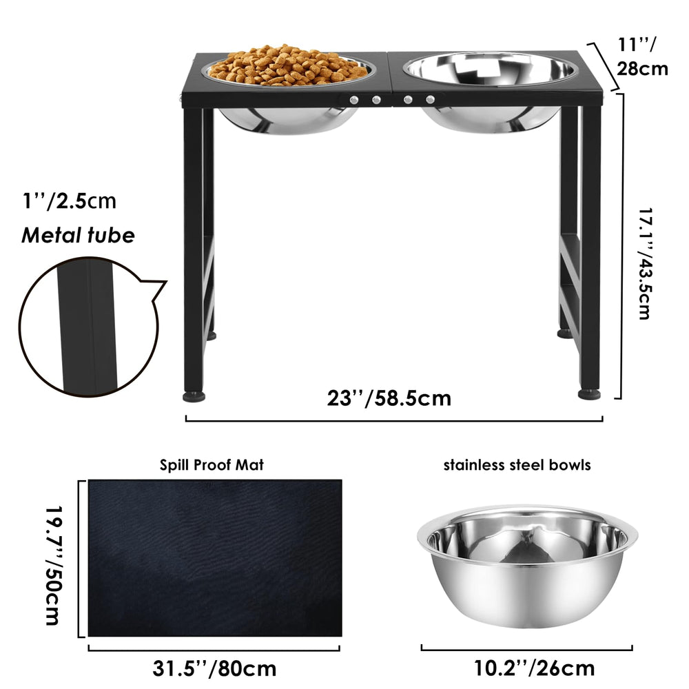 ADENGL easy-assembly set – includes bowls, mat, and hardware for quick setup