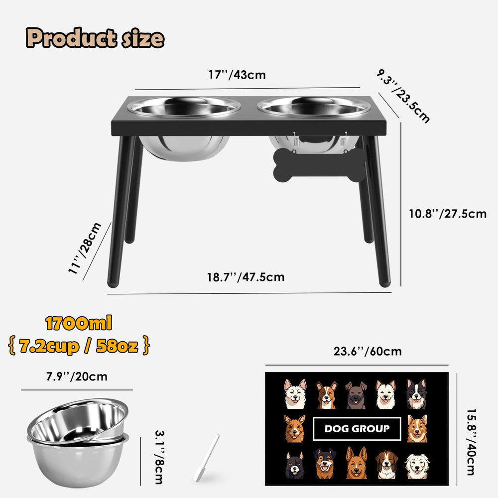 ADENGL splash-proof mat under bowls keeps feeding area dry and tidy