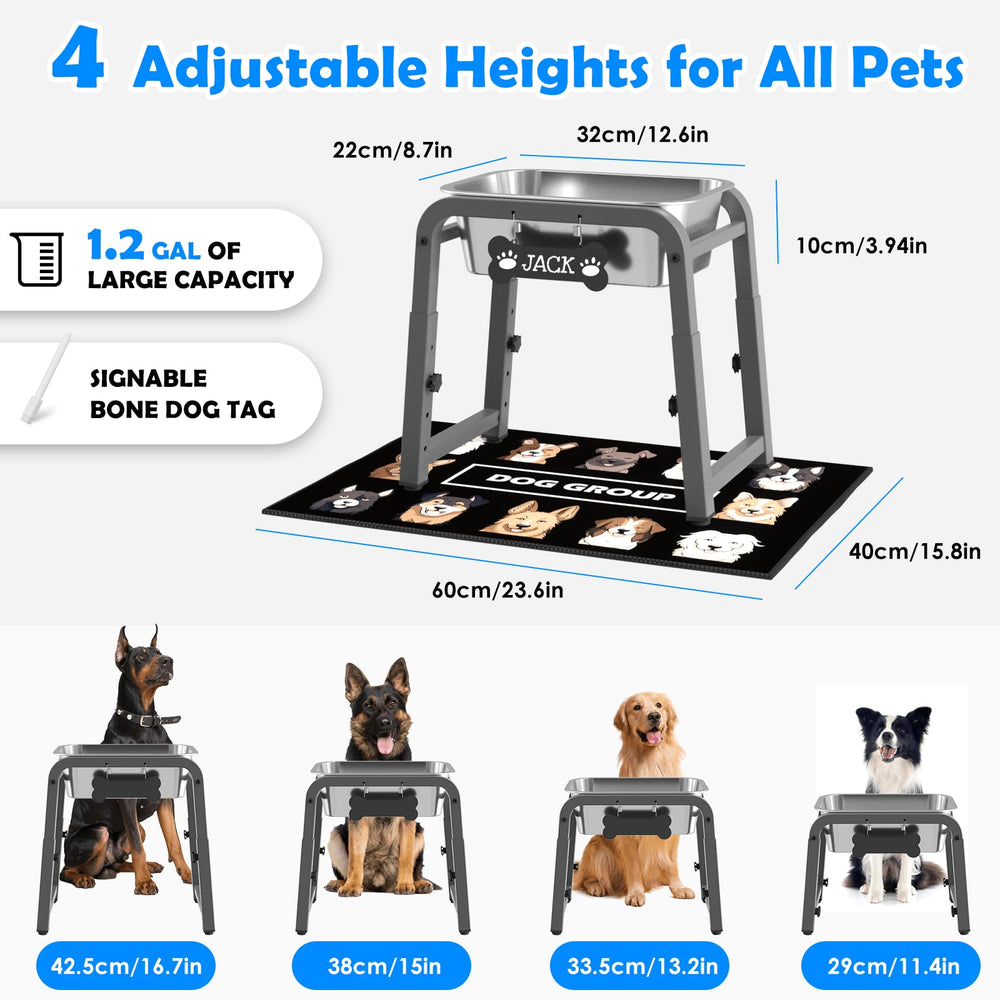 ADENGL water bowl with spill-proof mat promoting cleaner floors