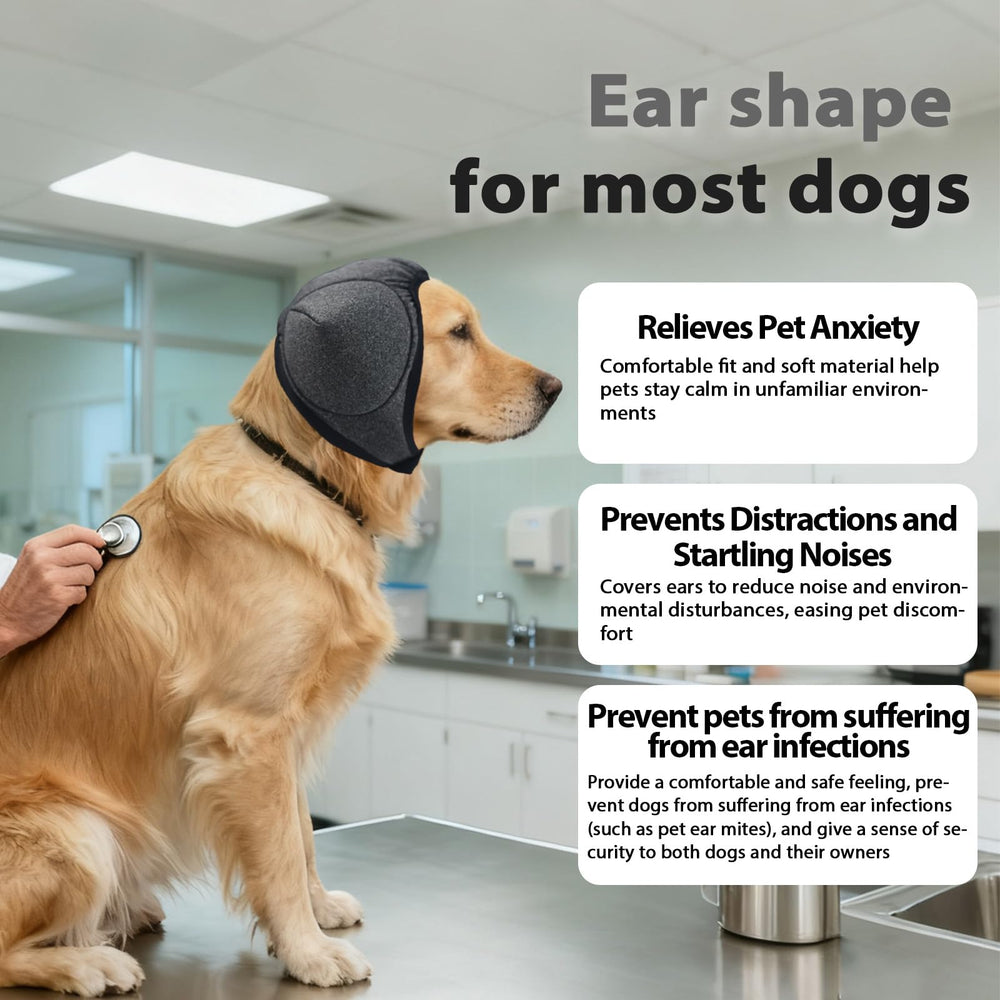 Adhiper Upgrade gray ear muffs on head show secure elastic fit