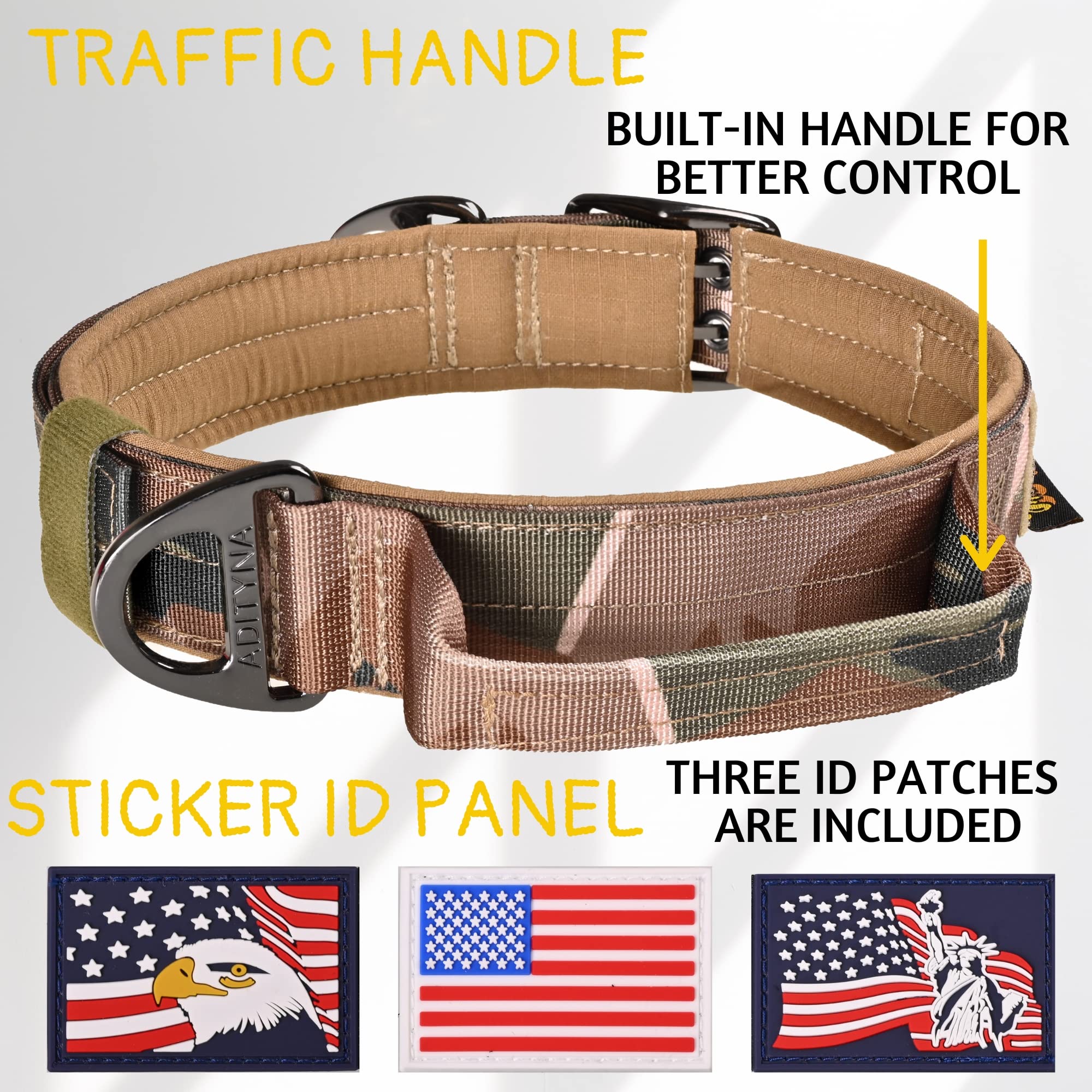 ADITYNA 1.5-inch neoprene padded collar adds comfort on daily wear.