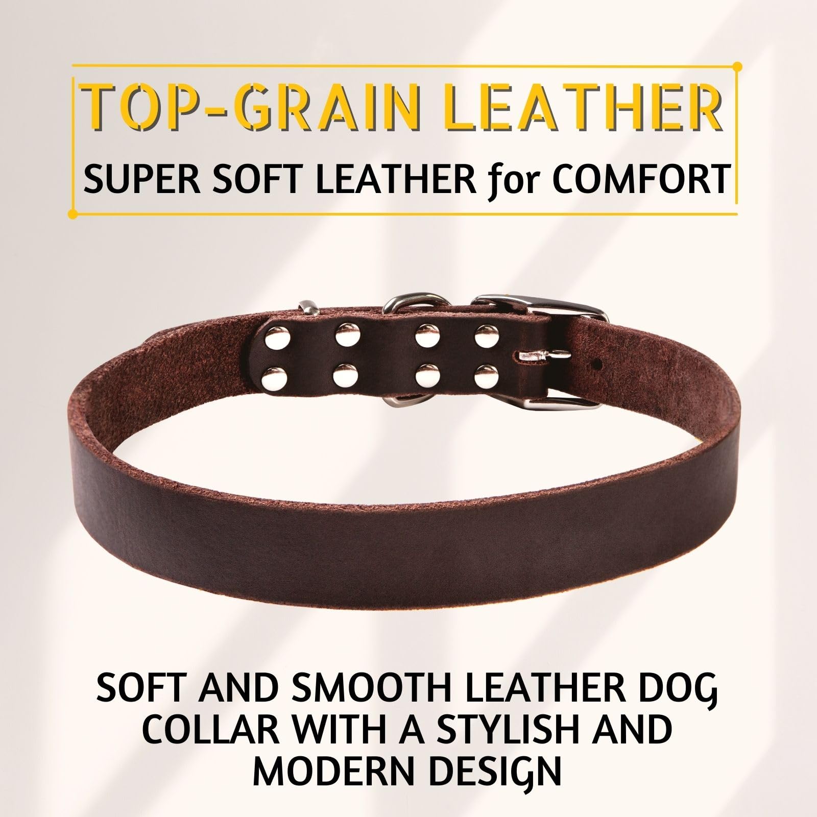 ADITYNA double buckle and D-ring design for secure leash attachment.