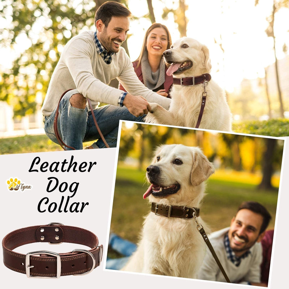 ADITYNA genuine leather collar suitable for sensitive skin and long wear.