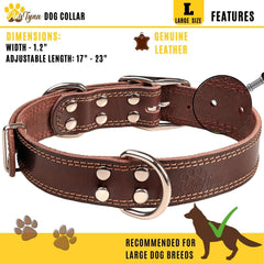 ADITYNA handmade leather collar in a gift box, great for gifting.