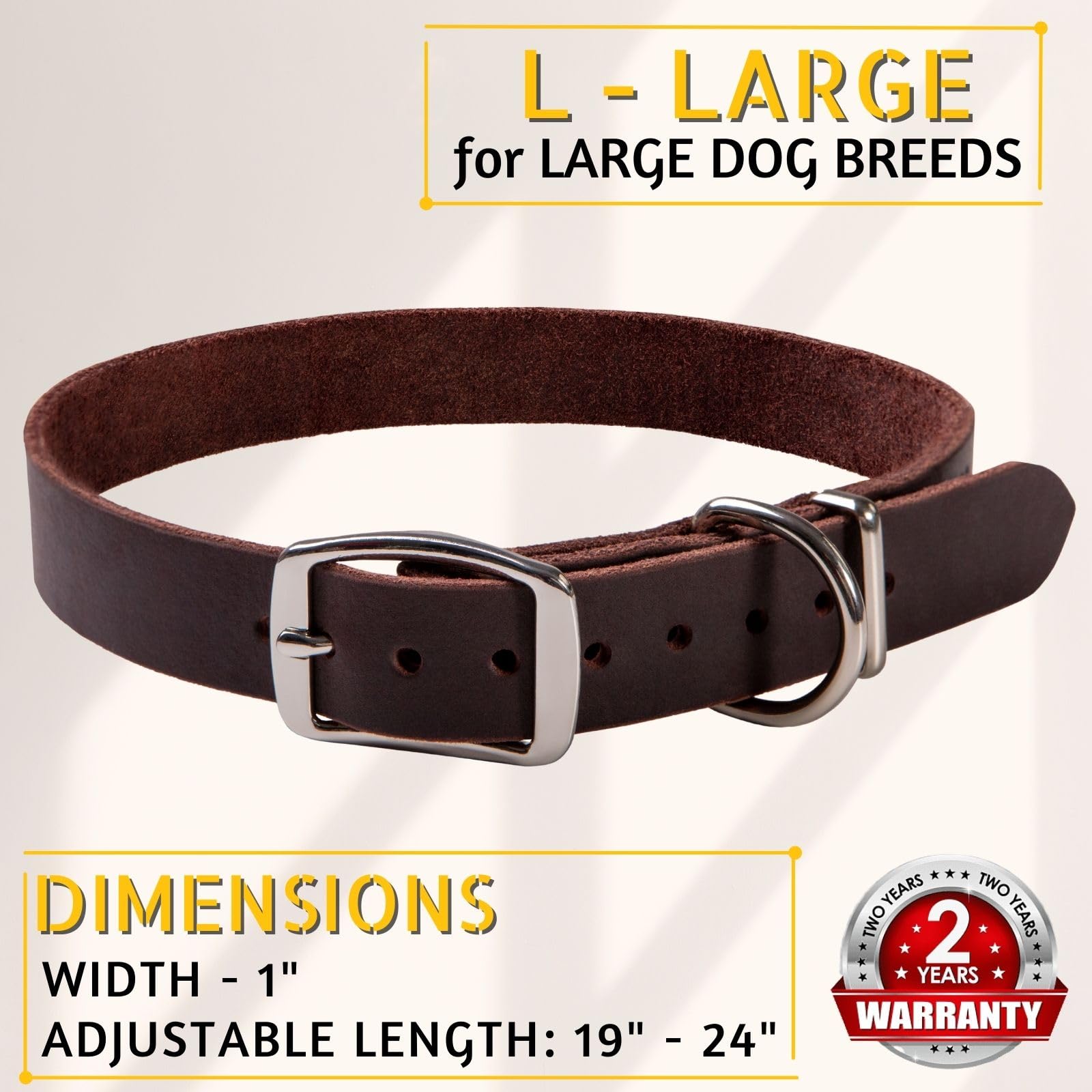 ADITYNA handmade leather collar blends style and function for dogs.